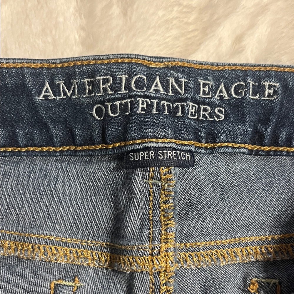 American Eagle Outfitters Dark Blue Jean Shorts - Picture 2 of 4